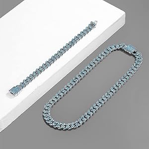 アクセサリー AVALANCHE 2Face silver925 necklace Miami Apzzic 11mm Iced Out CZ Cuban Link Chain Diamond Curb Choker